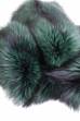 Лисица серебристо-черная крашеная "Оттенки зеленого"