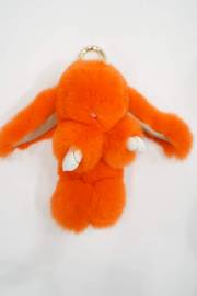 Брелок меховой "Кролик" оранжевый