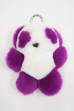 Брелок меховой "Панда" фиолетовая 