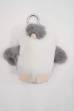 Брелок меховой "Пингвин" серый