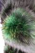 Енотовидная собака китайская крашеная Зеленая + Black Top