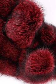 Лисица серебристо-черная отечественная крашеная красная